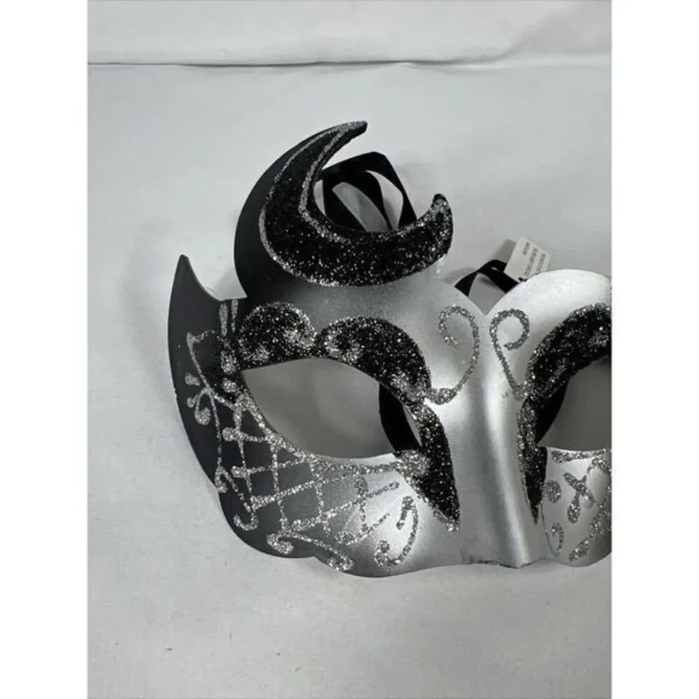 Black Classical Venetian Masquerade Mask Party Prom Mardi Gras Halloween Costume